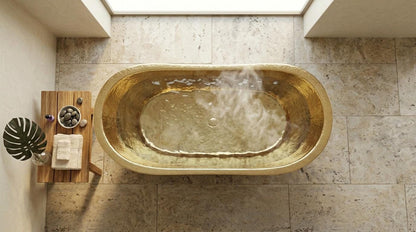 Black Copper Bathtub Freestanding Tub, Hammered Copper Soaking Bath, Luxury Vintage Bathroom, Handmade Morocco Tub