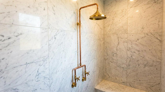 Vintage Solid Copper Rain Shower System, Handmade Wall Mounted Shower Set, Rustic Bathroom Shower Fixture, Patina Copper Bathroom Decor