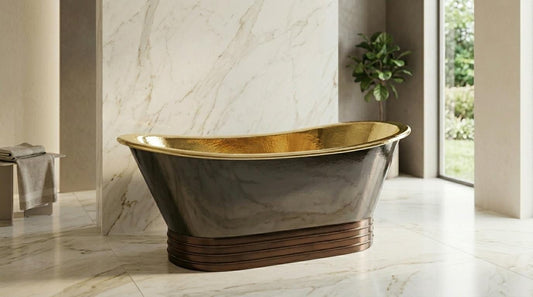Black Copper Bathtub Freestanding Tub, Hammered Copper Soaking Bath, Luxury Vintage Bathroom, Handmade Morocco Tub