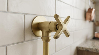 Handmade Unlacquered Brass Pot Filler Faucet Wall Mount | Solid Brass Stove Filler Vintage Farmhouse Kitchen Tap | Moroccan Artisan Fixture