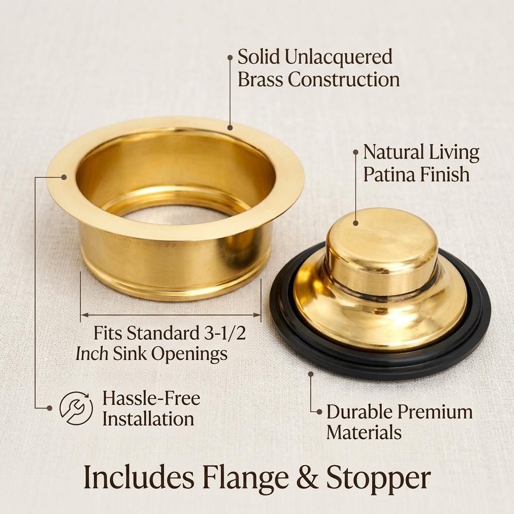 Complete Brass Kitchen Hardware Set | Faucet, Sprayer, Pot Filler, Air Switch & disposal flange
