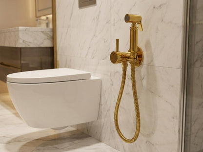 Unlacquered Brass Handheld Bidet Sprayer, Hot & Cold Vintage Shattaf | Antique Toilet Spray | Morocco Handmade Bidet