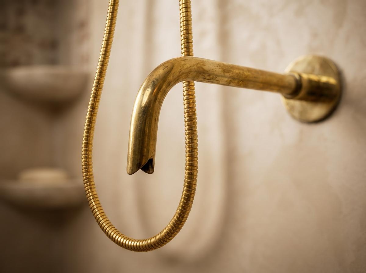 Unlacquered Brass Shower System | Rainfall Head, Handheld Shower & Tub Faucet | Vintage 3 Way Valve Luxury Spa Bathroom Set
