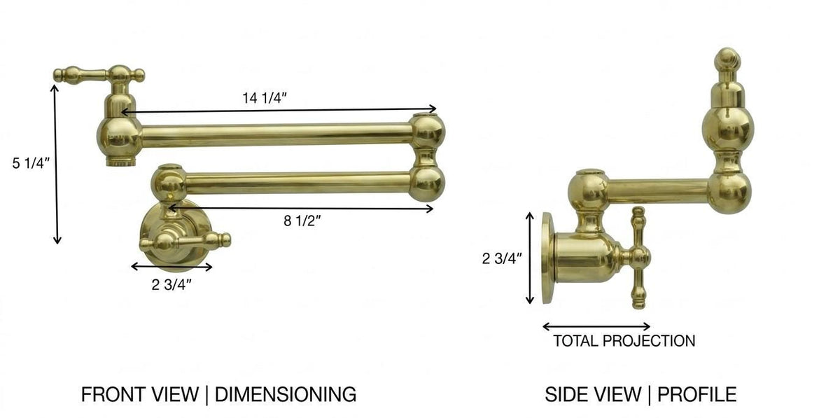 Complete Brass Kitchen Hardware Set | Faucet, Sprayer, Pot Filler, Air Switch & disposal flange