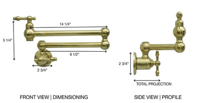 Complete Brass Kitchen Hardware Set | Faucet, Sprayer, Pot Filler, Air Switch & disposal flange