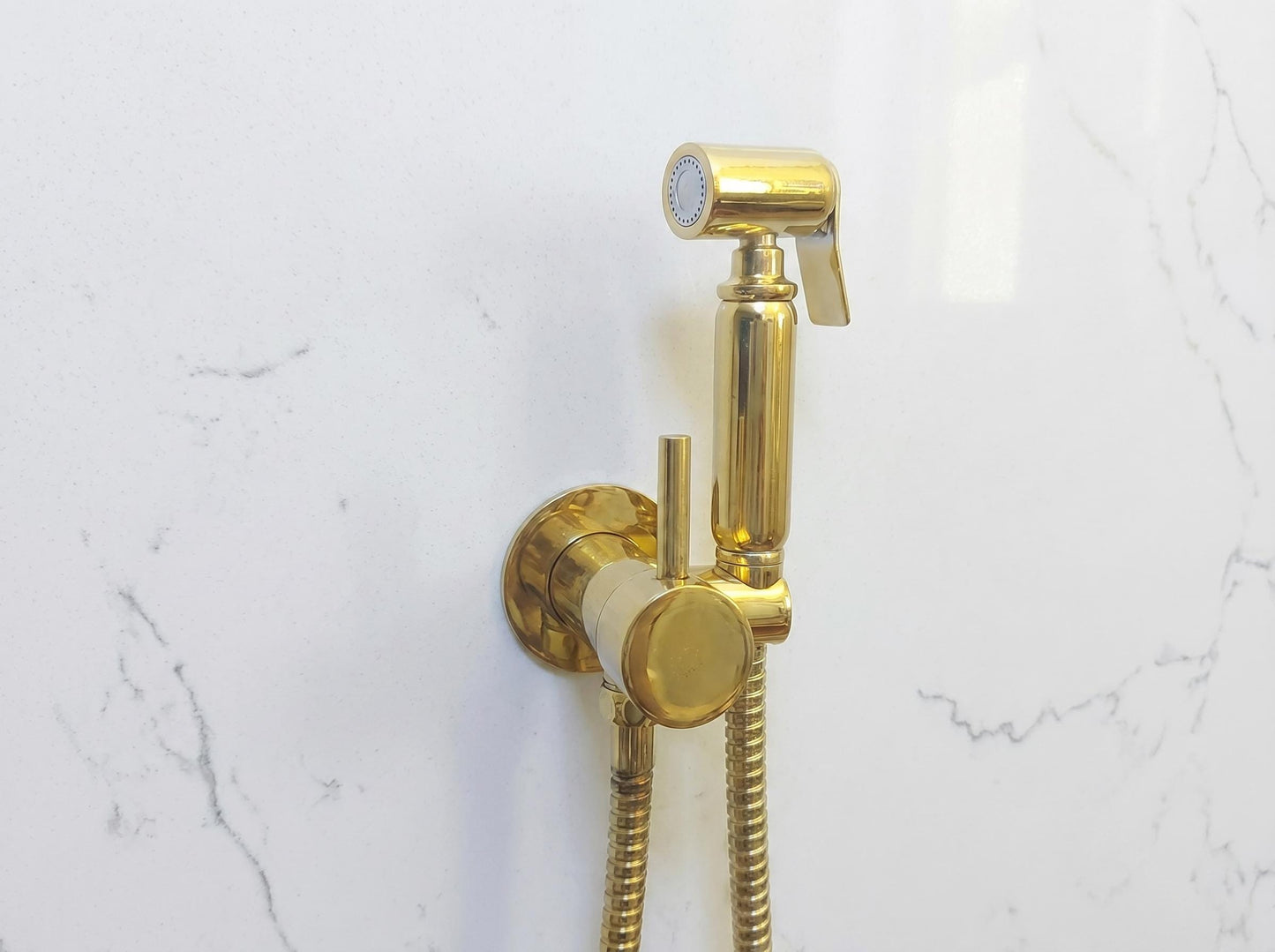 Unlacquered Brass Handheld Bidet Sprayer, Hot & Cold Vintage Shattaf | Antique Toilet Spray | Morocco Handmade Bidet